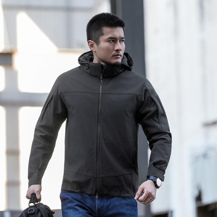 【龙牙】战之雪虎战术连帽软壳加强版防风保暖舒适耐磨男款加绒外套