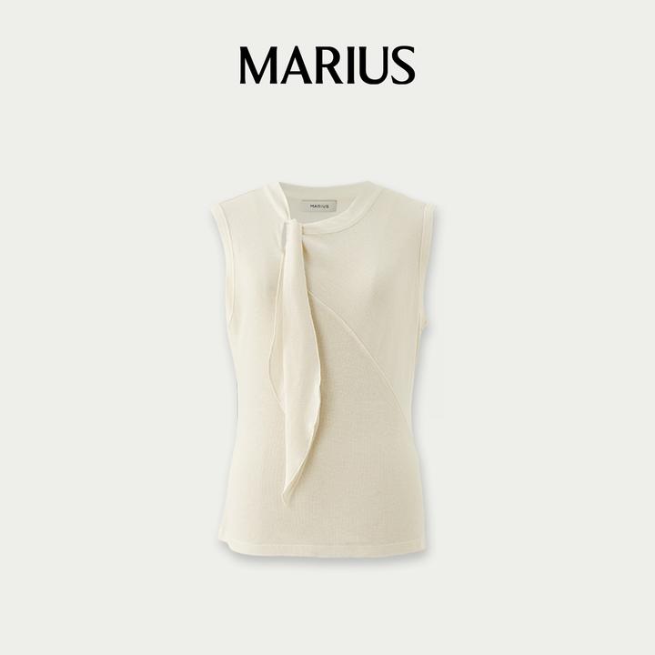 MARIUSMARIUS“领结背心”飘带小背心夏季透气通勤