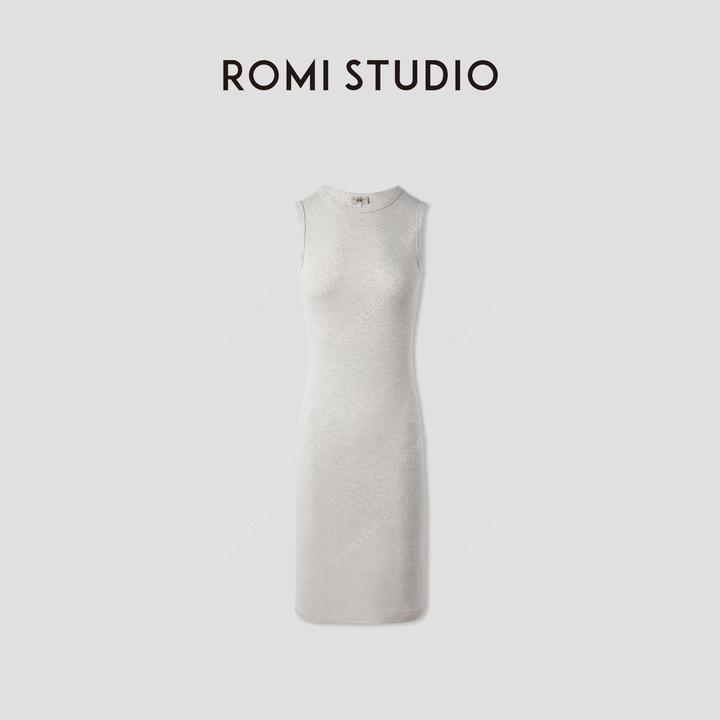 ROMI STUDIO“权威连衣裙”轻盈罗纹弹力棉质背心连衣裙 RWCSST2517