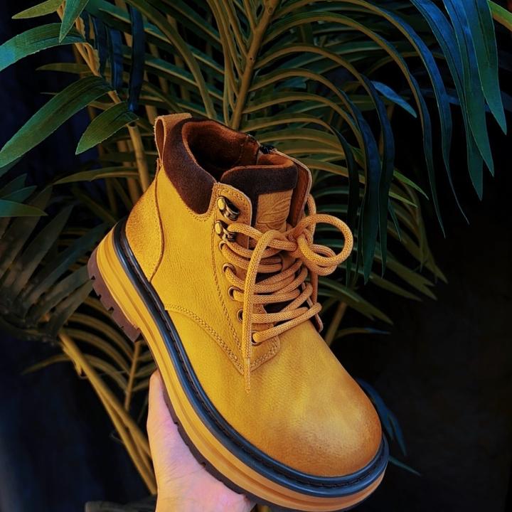 马丁靴5999高帮圆头休闲男鞋马丁靴见外包装系带英伦风交叉绑带