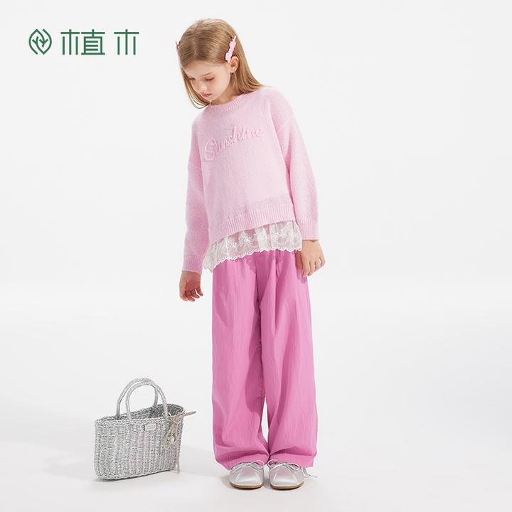 植木童装女童毛衣2025秋季新款中大童针织衫儿童毛衣