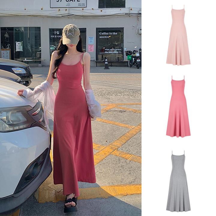 Moses Queen/魔西女王性感辣妹连衣裙女吊带长裙修身气质度假裙子