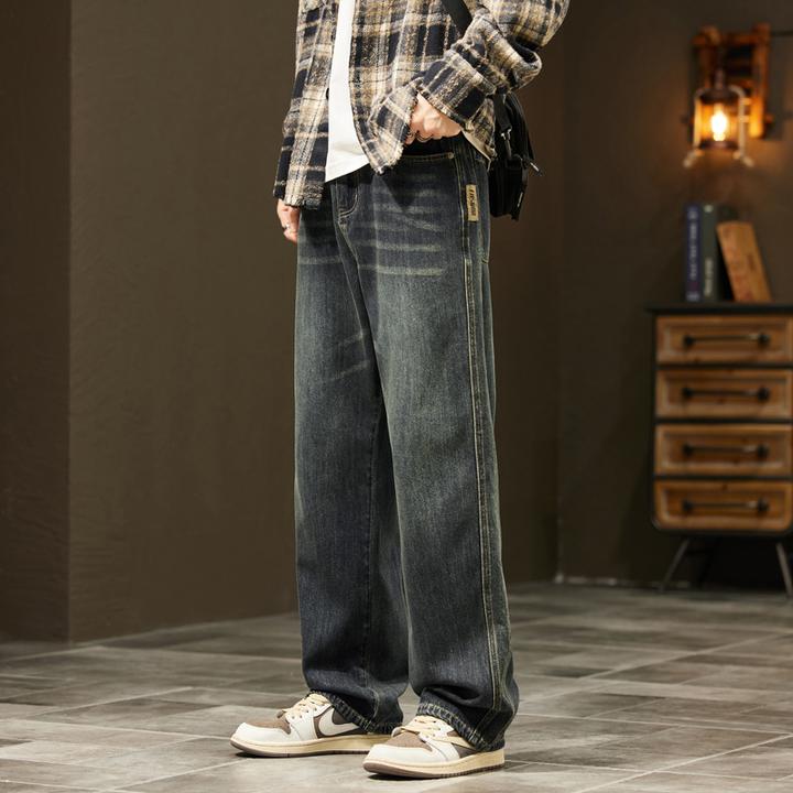 男长裤牛仔裤垂感宽松男士牛仔裤休闲秋季阔腿裤潮流