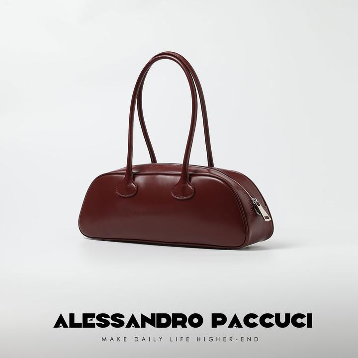 AP洛哥43032BD【法棍包】头层牛皮红色时尚百搭简约单肩包手提包