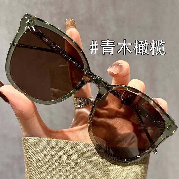 帝格勒大框茶色墨镜女款方圆脸高级感大脸显瘦防紫外线偏光太阳镜