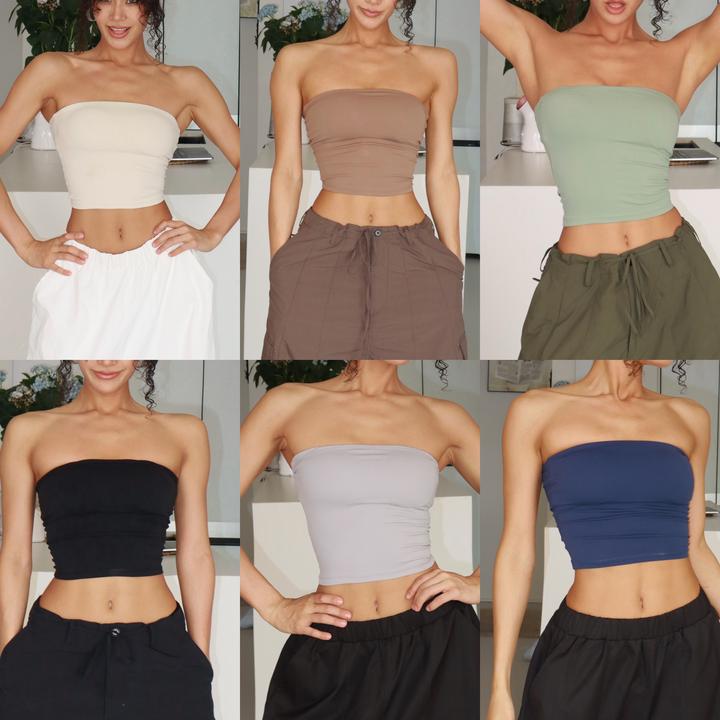 akiyostudio欧美无肩带抹胸性感美背运动内衣女防震速干瑜伽上衣