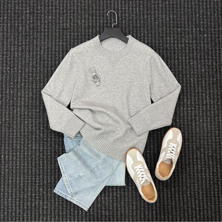 Mrperfect羊毛混纺 秋冬男士商务保暖打底针织衫圆领毛衣男羊毛衫