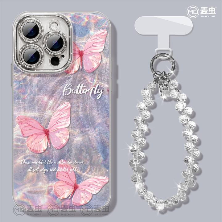 蝴蝶适用于Mate70华为苹果16promax手机壳iPhone15高级小米