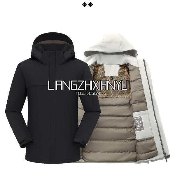 「羽绒一体外套」户外羽绒款三防夹克内胆不可拆