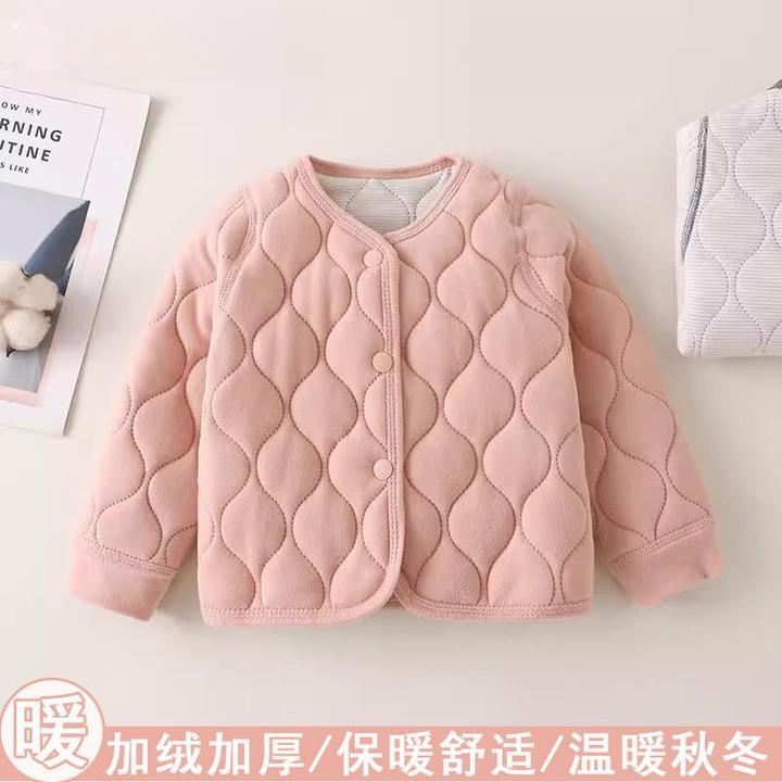 儿童蚕丝羊毛加厚保暖校服神器棉衣内胆秋冬男女童三层夹棉外套