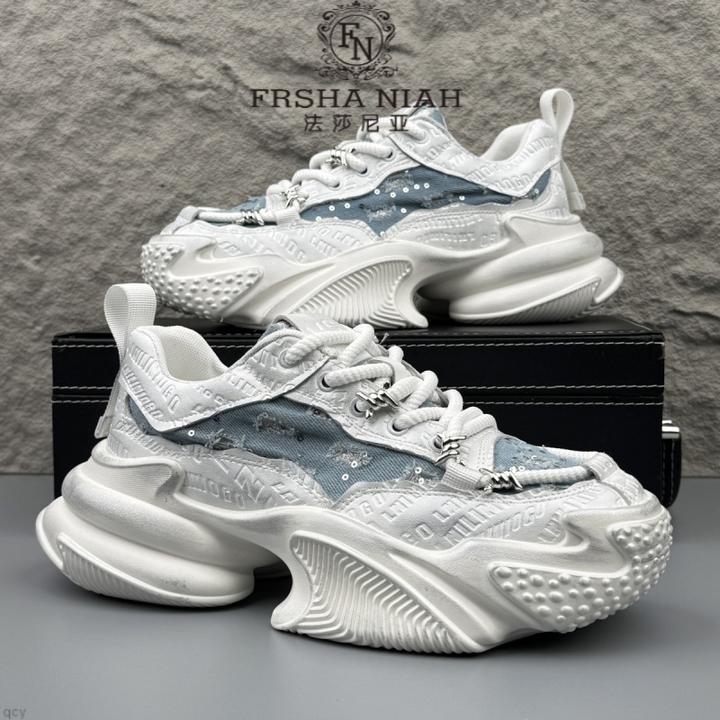 法莎尼亚男老爹鞋2025夏新款时尚百搭透气男士老爹鞋2025新款爆款