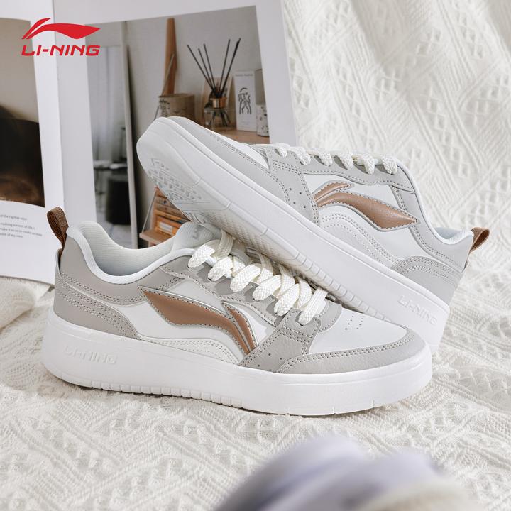 李宁元宝女鞋板鞋2025春季新款低帮运动鞋轻便潮鞋百搭休闲鞋子女
