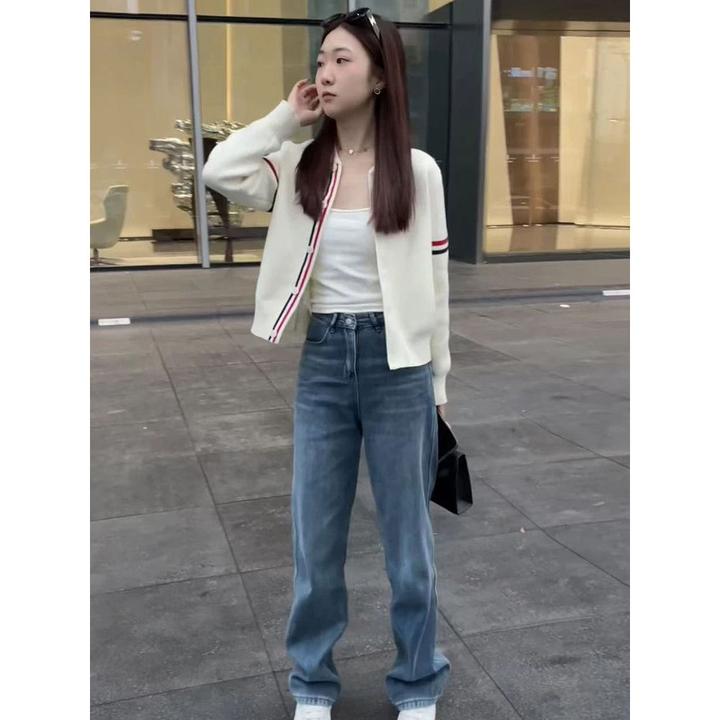 法式高级感小个子长袖针织开衫女2025年春秋季新款慵懒风毛衣外套