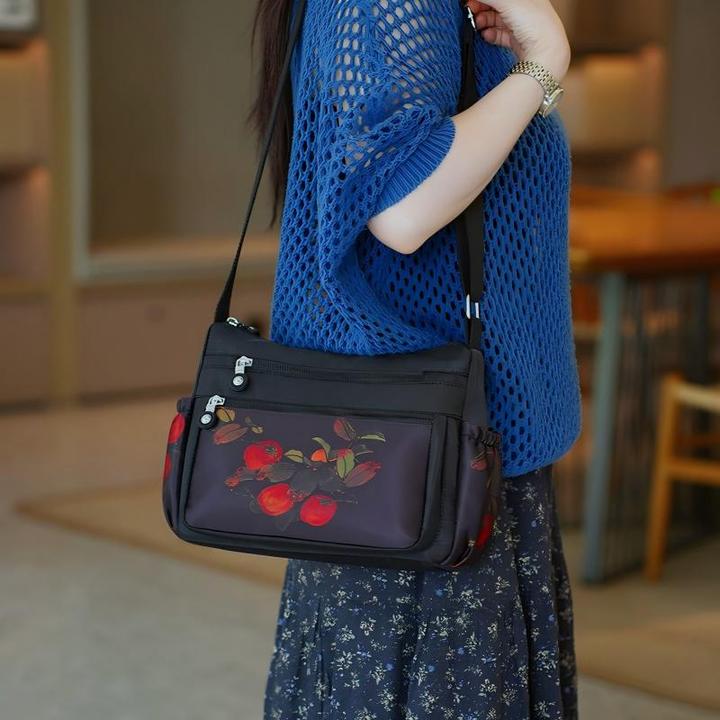 【袋鼠正品】《柿柿如意》国风2025新款时尚防水单肩斜挎休闲便携包