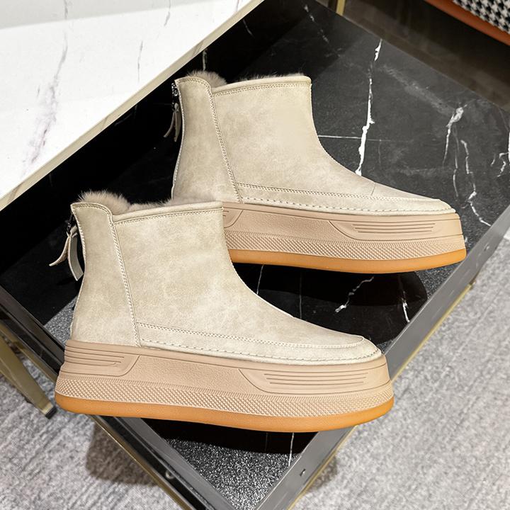 厚底雪地靴女2025冬季新款加绒加厚棉鞋防水保暖小短靴防滑马丁靴