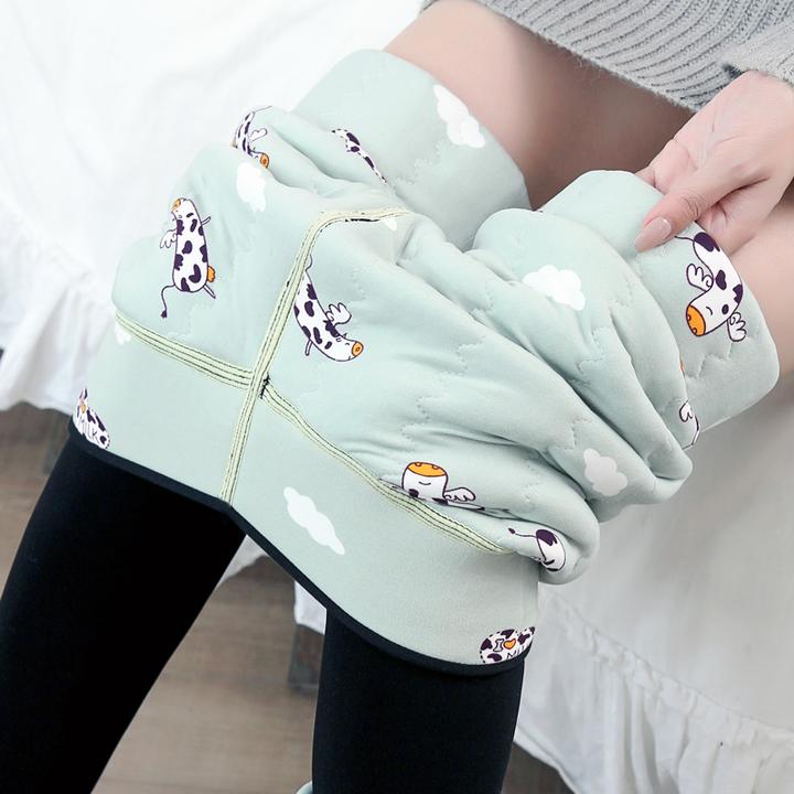 棉裤女加绒加厚打底裤冬季外穿高腰东北显瘦保暖裤超厚特厚一体裤