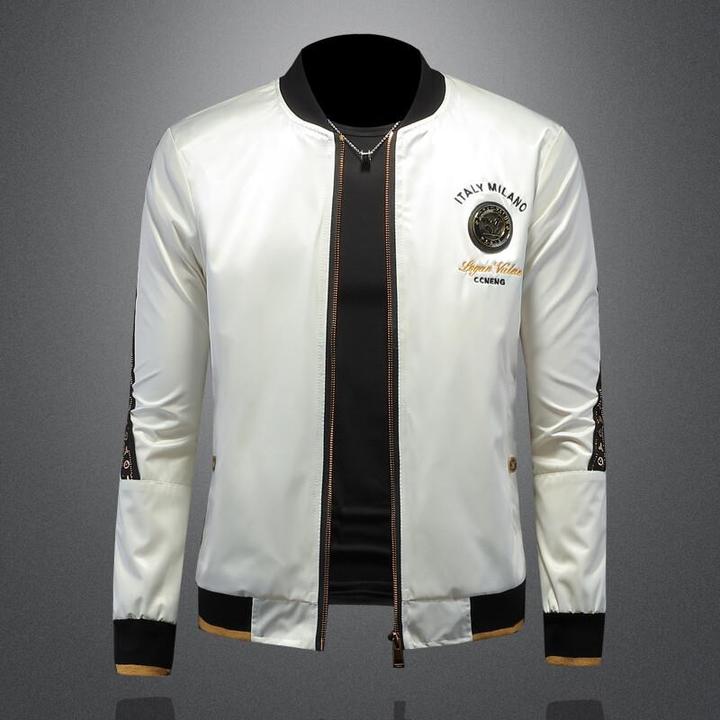 【TQUX官方正品】高端刺绣夹克衫男大码外套韩版修身潮流2025秋季