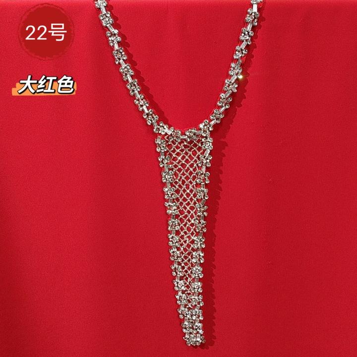 钉珠玻璃钻领花DIY婚纱礼服演出服领بالىزا  ياقا