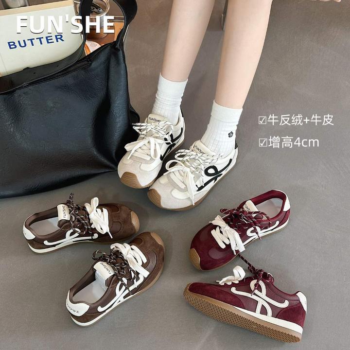 凡希小罗德训2025秋季升级版复古美拉德增高百搭阿甘德训鞋53122