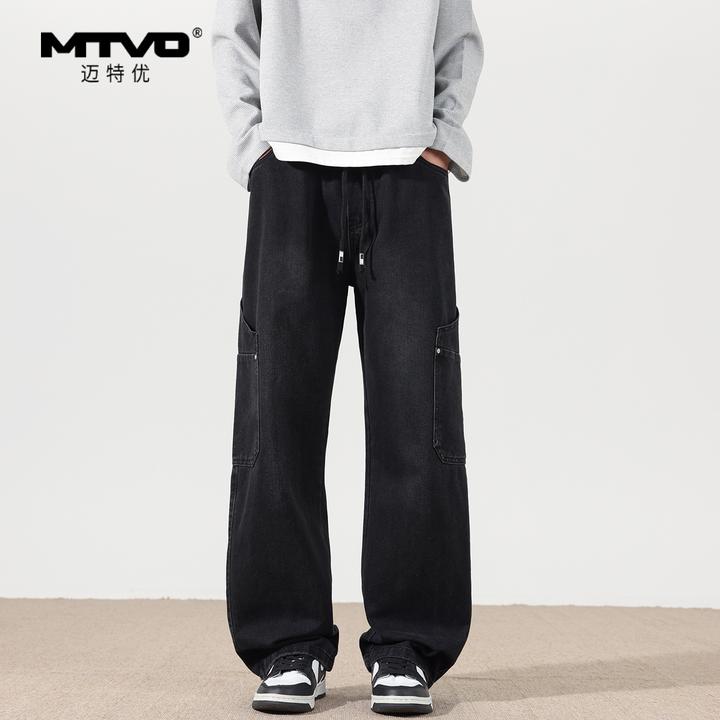 直筒牛仔裤2025年秋季男款美式潮牌复古水洗百搭高街休闲牛仔裤