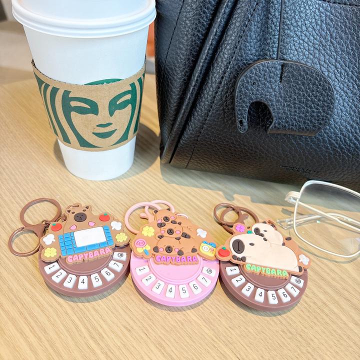 网红卡皮巴拉音乐钥匙扣挂件可爱钢琴益智解压玩具钥匙链礼物