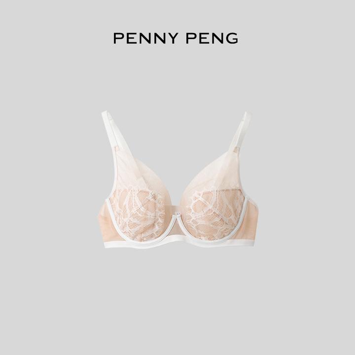 PENNYPENG 温柔法式气质蕾丝文胸聚拢无钢圈性感无痕美背