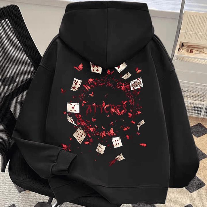 DeweLvum加绒加厚重磅连帽卫衣男潮牌外套新款舒适百搭宽松上衣男