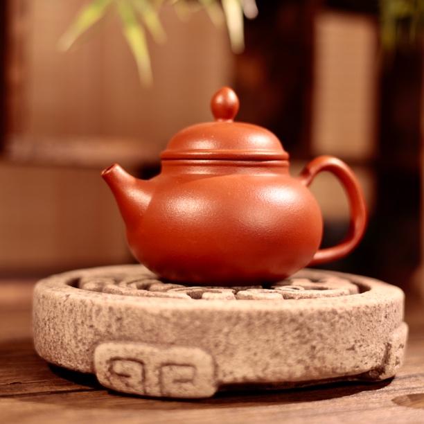 朱泥橘皮荣天壶凤鸣壶紫砂茶壶梨皮朱泥纯手工家用小茶壶单人茶具
