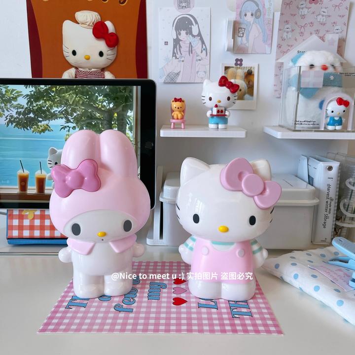 可爱kt猫化妆刷收纳筒美乐蒂笔筒桌面学生文具收纳盒创意摆件礼物