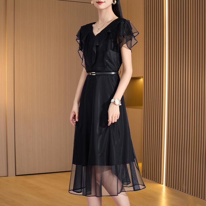 高档连衣裙女2025夏季新款大方轻奢高级感端庄大气可蓓儿减妈妈装