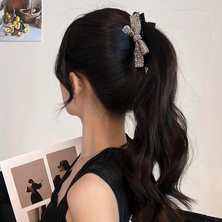 高级感发夹女后脑勺蝴蝶结香蕉夹新款夹子头饰发卡竖夹高马尾抓夹