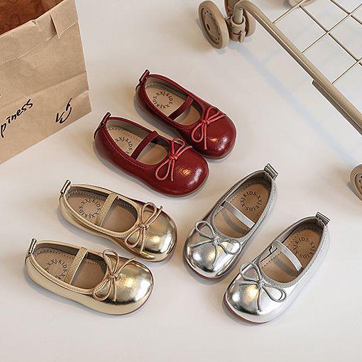 复古2025宝宝新款软底女童豆豆女童鞋子小公主单鞋女儿童