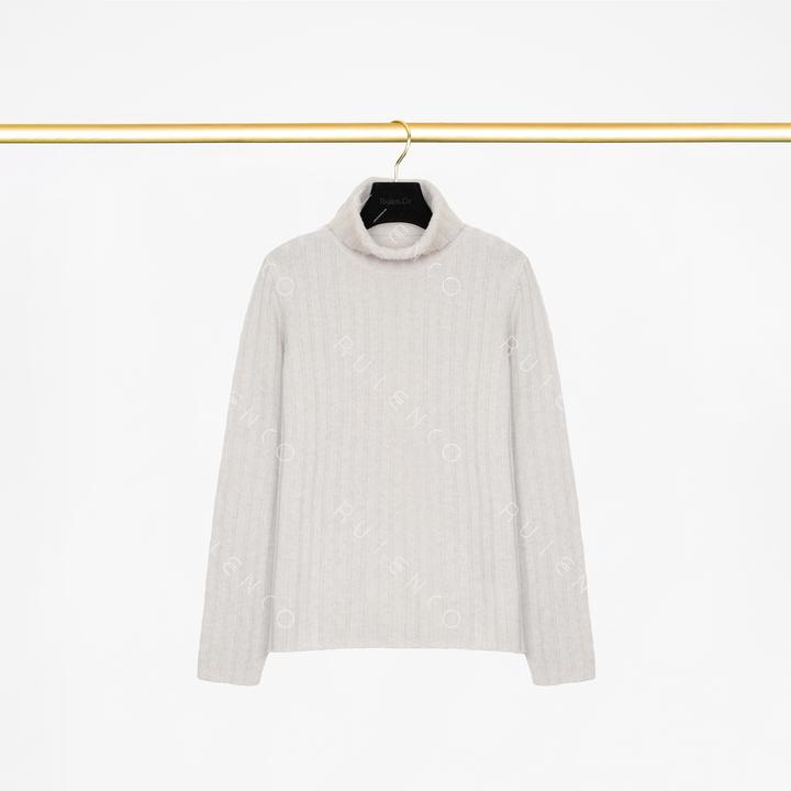 我是摩羯黑标 天山坑条 100新疆天山羊绒柔软舒适秋冬针织衫