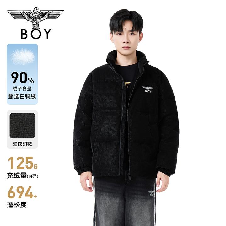 BOY LONDON中性款时尚潮流百搭通勤短款羽绒服N28028