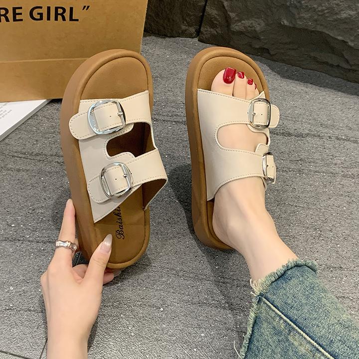 【专柜直供】拖鞋女夏季外穿勃肯鞋休闲百搭时尚凉拖一字拖沙滩鞋子