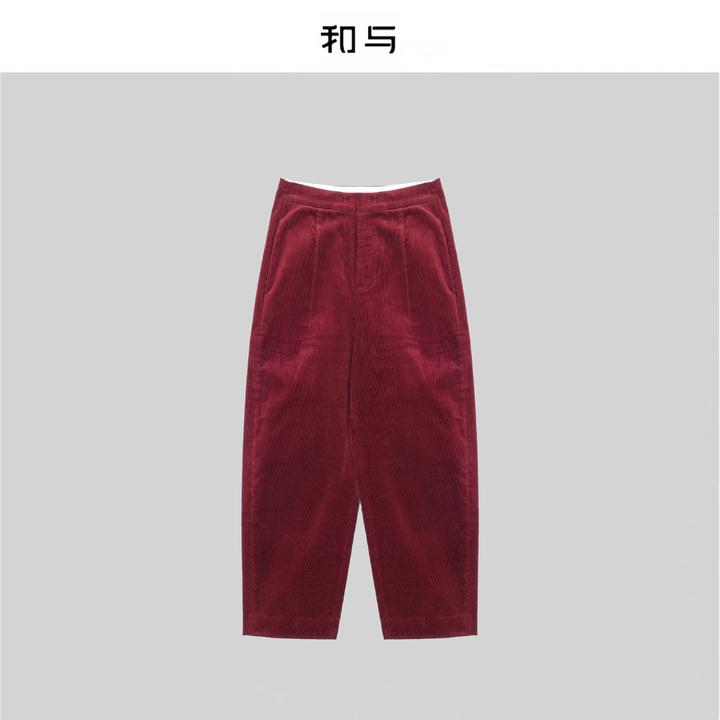 和与｜九分灯芯绒休闲香蕉裤H53YUA10010