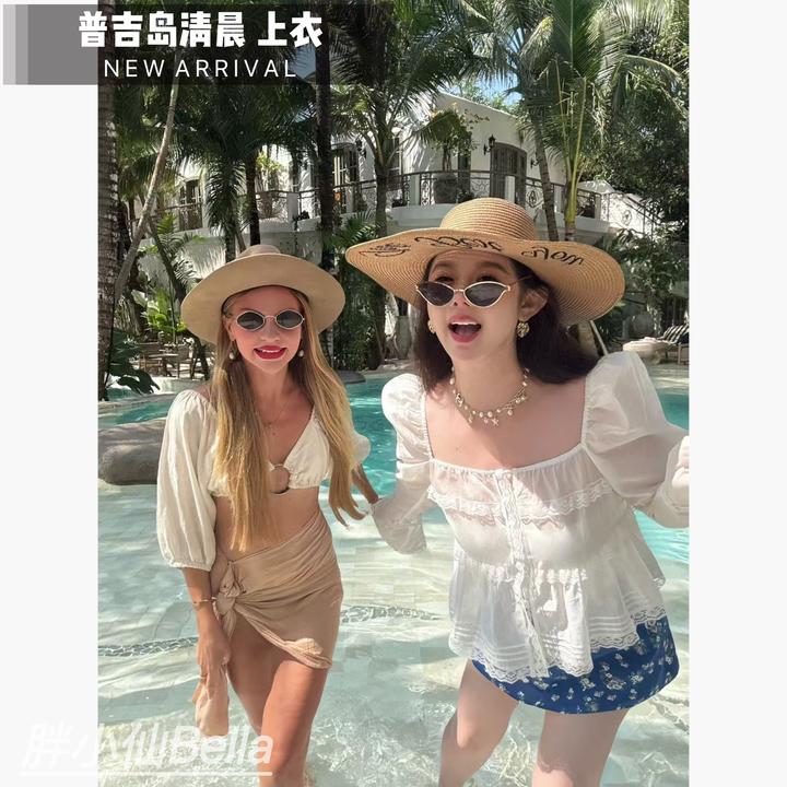 【胖小仙】<普吉岛清晨>上衣仙气显瘦海岛风微胖外搭衬衫遮肉防晒夏