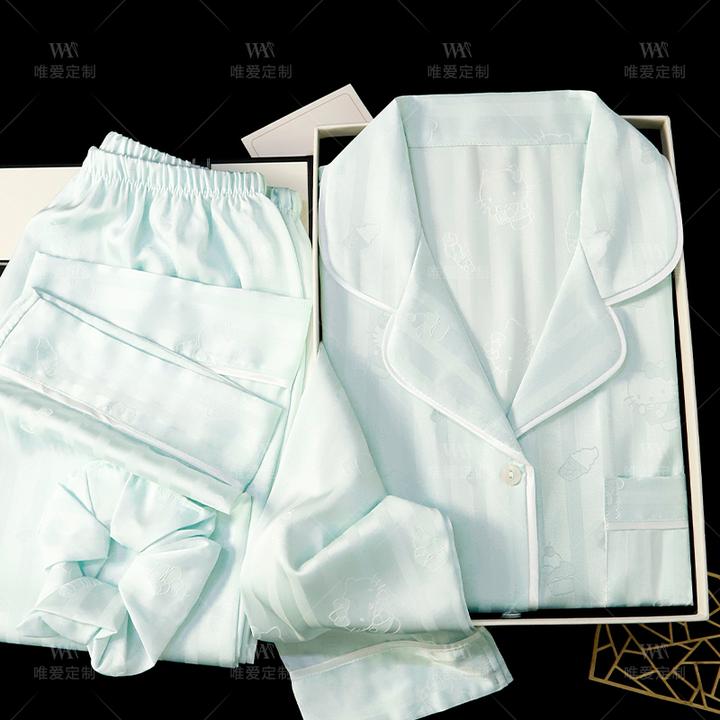 100%桑蚕丝【礼盒】真丝睡衣女春秋夏季家居服送闺蜜女友生日礼物