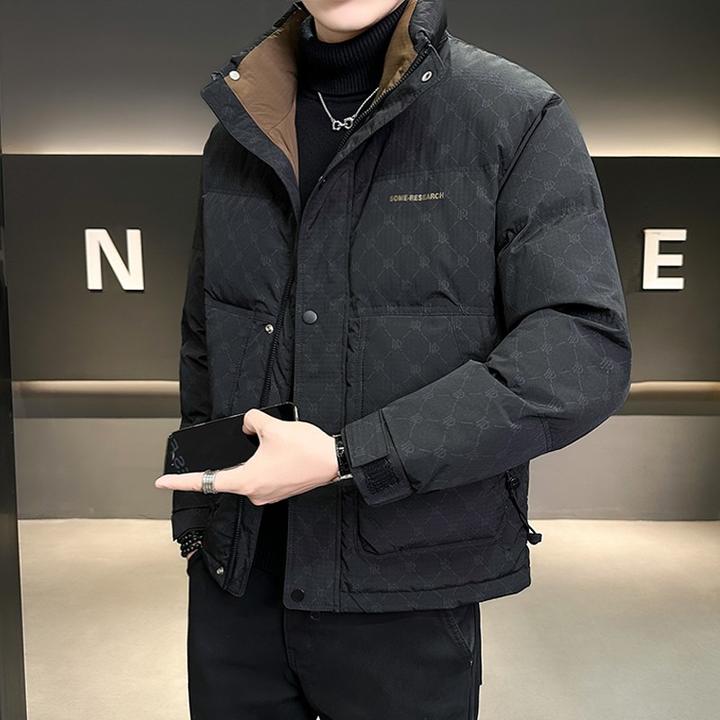 曼德西比利羽绒服男士冬季加厚2025年新款白鸭绒短款高级冬装外套