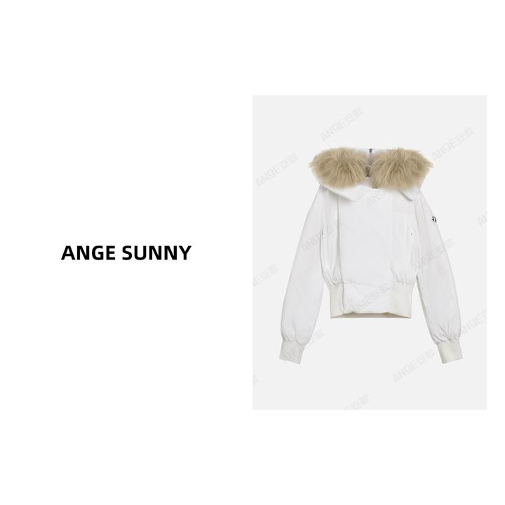 ANGE SUNNY【可拆卸羊毛领羽绒服】90白鸭绒连帽上衣时尚新款