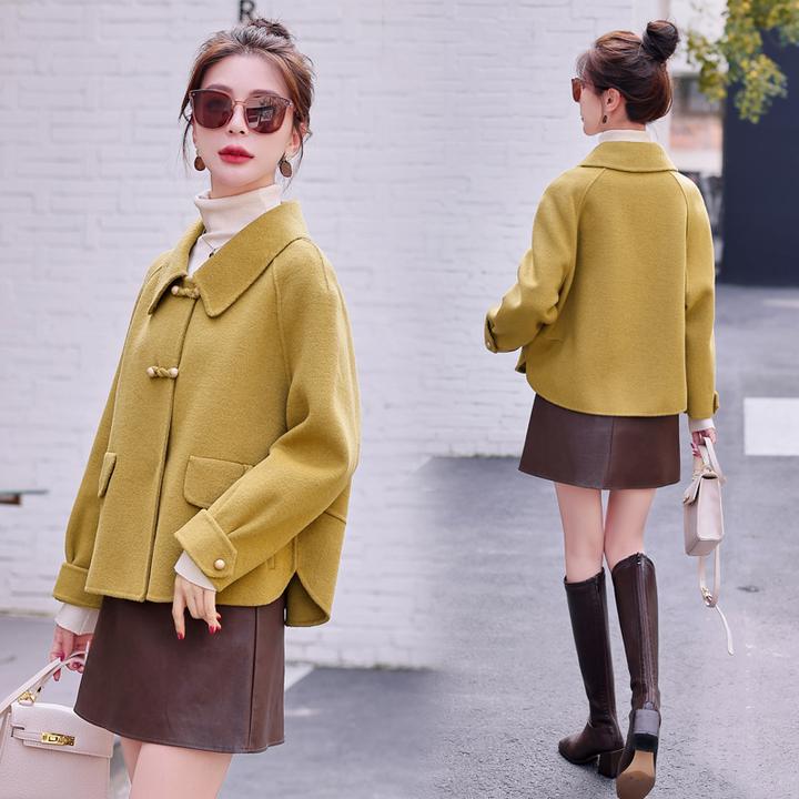 双11双面羊毛大衣女2025新款秋冬短款小个零羊绒韩版小香风呢外套