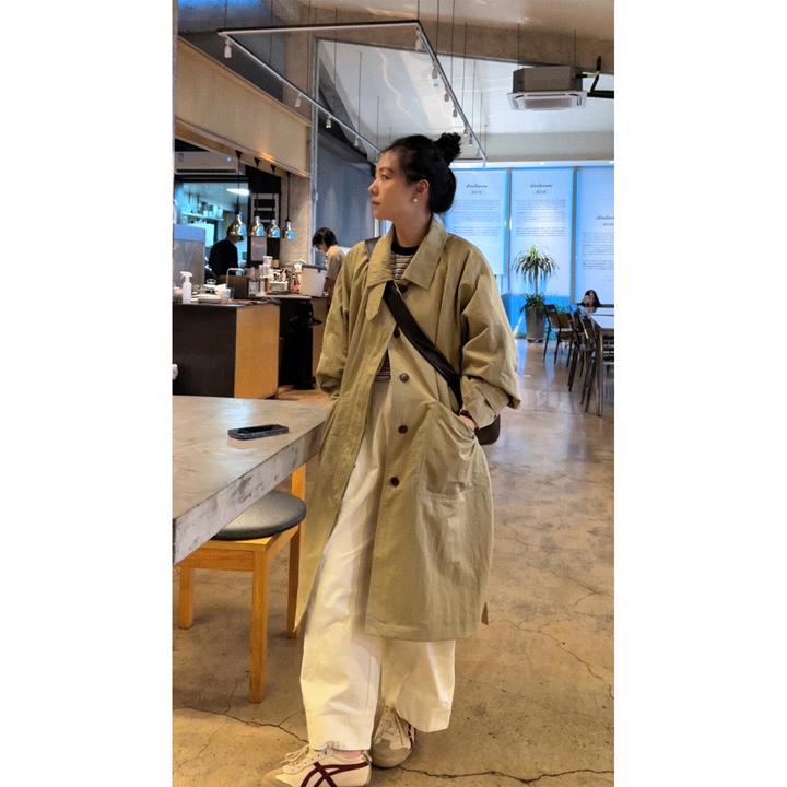 苏安家｜“晚秋”这就是腔调！连帽可拆卸/可立领 宽松大版风衣外套