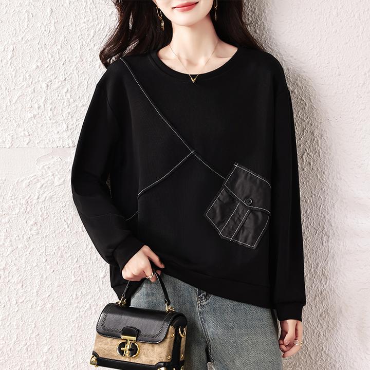 【女神新衣】2025秋装新款时尚简约宽松型胖MM洋气百搭气质卫衣