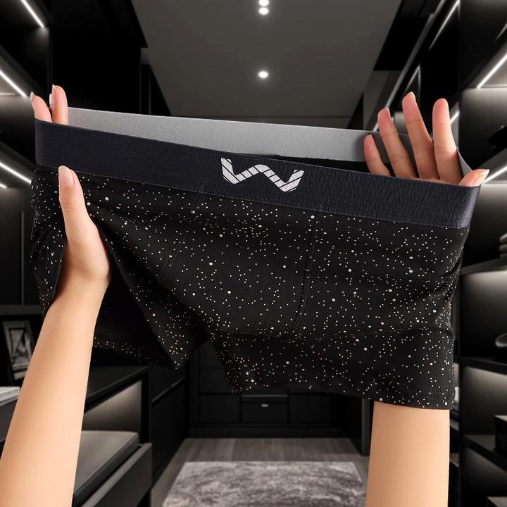 新款男士内裤棉质平角裤舒适简约四角短裤中腰青年个性运动男生