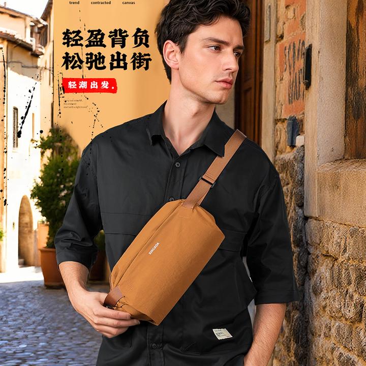 单肩包斜跨小包胸包多功能休闲运动旅行电脑背包2025新款通勤男女