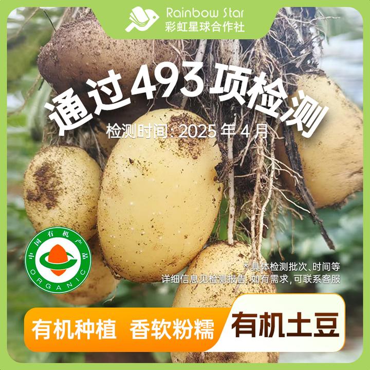 彩虹星球有机｜有机土豆5斤黄心当季蔬菜马铃薯洋芋
