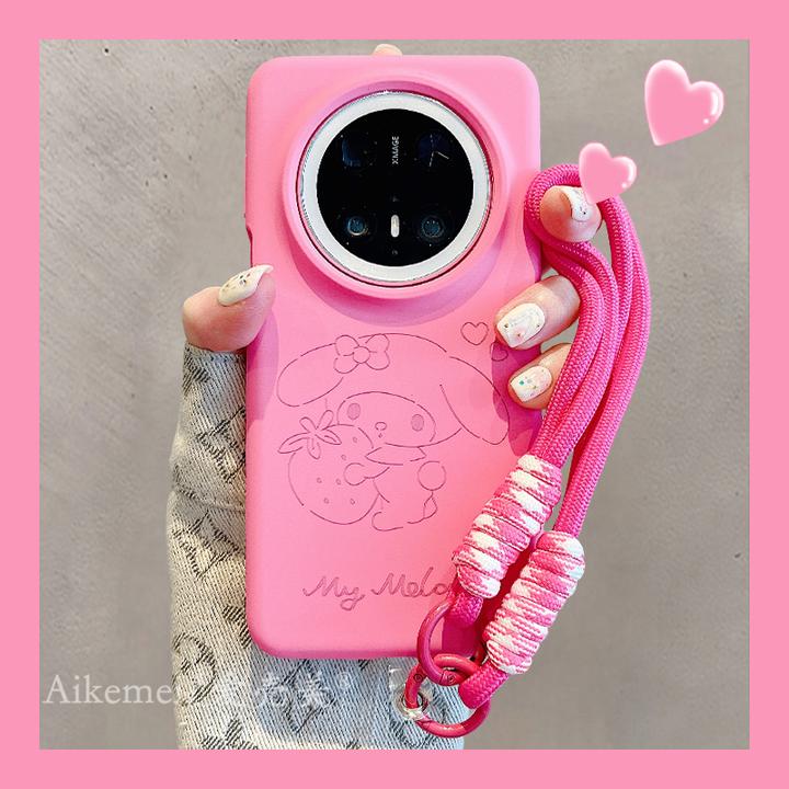 适用华为mate70pro+手机壳Mate60pro草莓美乐蒂mate50pro液态硅胶