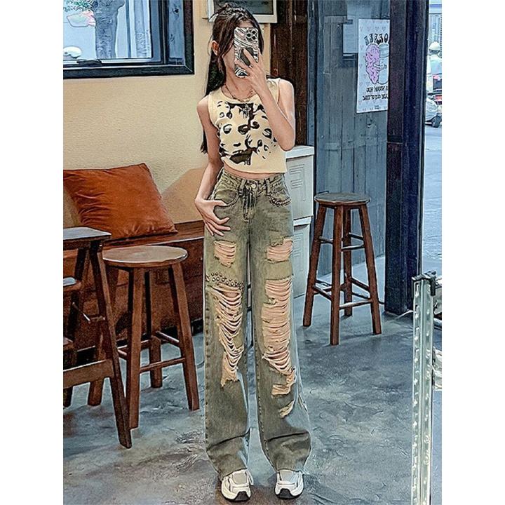 夏季宽松高腰显瘦百搭直筒阔腿长裤套装女款爆款2025新款高级感