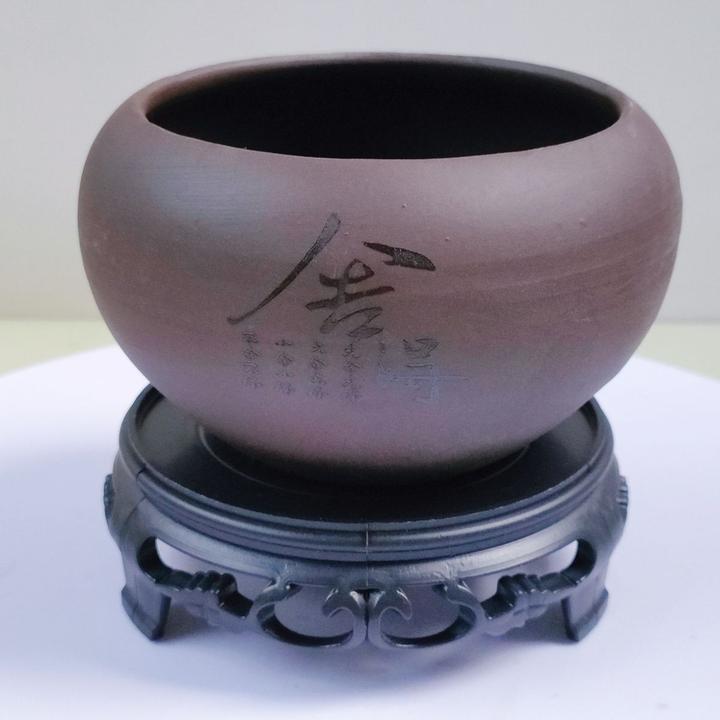 紫砂舍得花盆带托盘透气粗陶适合多肉文竹蝴蝶兰桌面盆景