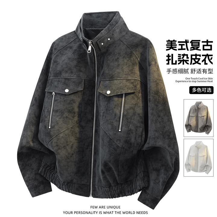 玛斯柏蛇年限定座山蟒夹克男士春秋季2025年新款防风立领机车外套